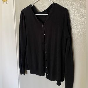 black button up cardigan